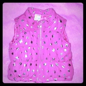 Infant pink puffer vest